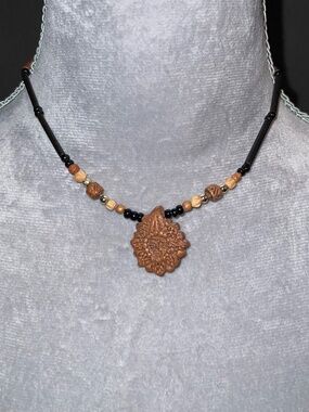 Earthtone Beaded Sun Necklace